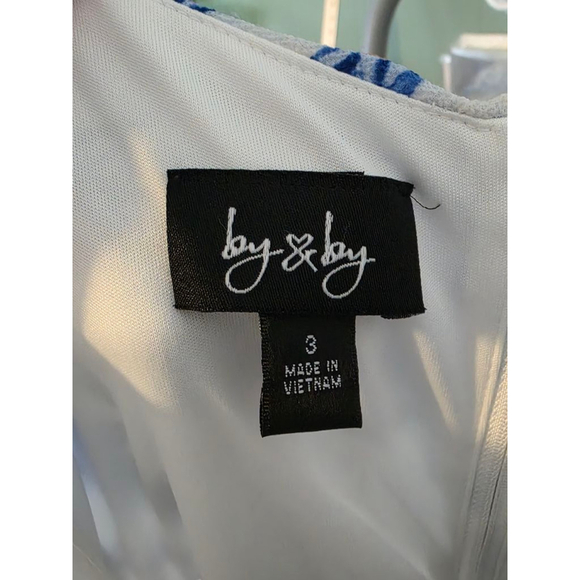 Women's By & by‎ Floral Dress Romper Size S (3) White Blue - Picture 7 of 7